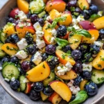Blueberry Peach Feta Salad