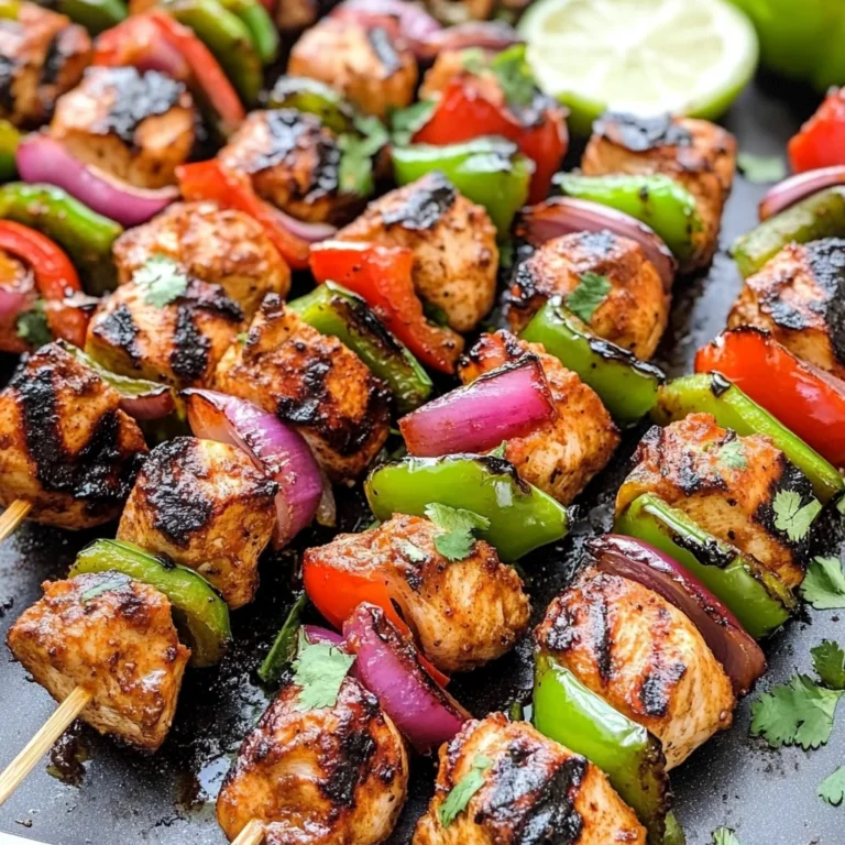 Fajita Chicken Kebabs