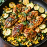Garlic Butter Chicken with Zucchini and Corn - One-Pan, 30-Minute Meal