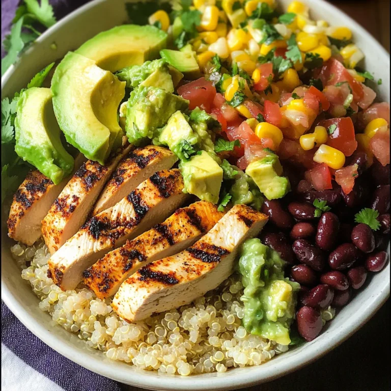 Grilled Chicken Burrito Bowls with Avocado Salsa