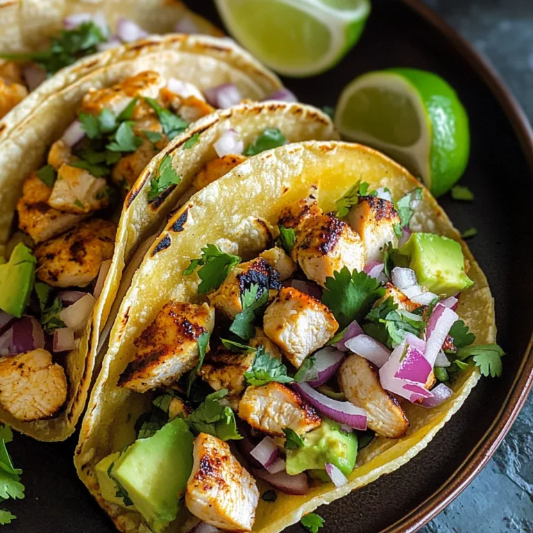 Grilled Chicken Street Tacos