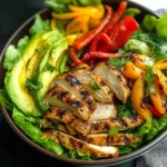 Grilled Chili Lime Chicken Fajita Salad