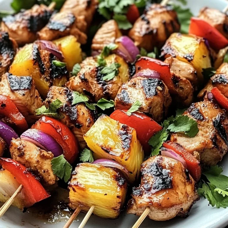 Hawaiian Chicken Skewers
