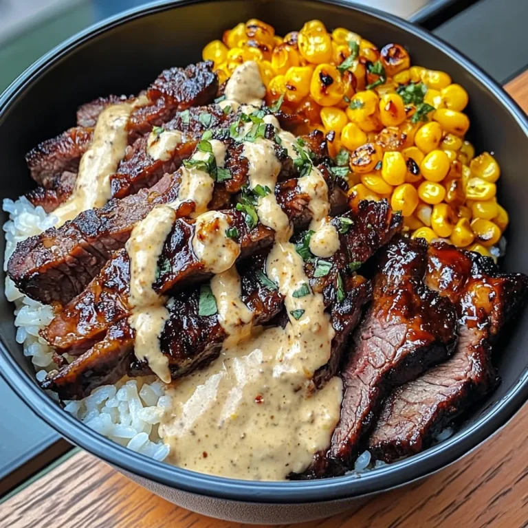 Korean Bbq Beef Bowl With Corn & Creamy Sauce