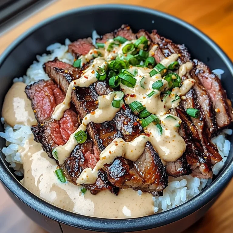 Korean Bbq Steak Bowls With Creamy Sauce