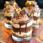 Mini Reese's Chocolate Peanut Butter Cheesecake Trifles