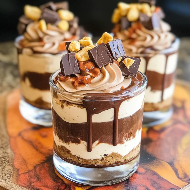 Mini Reese's Chocolate Peanut Butter Cheesecake Trifles