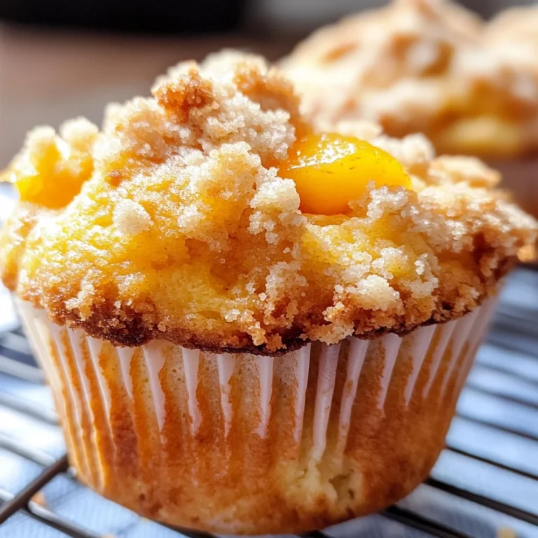Peach Cobbler Muffins