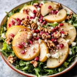 Pear Salad with Creamy Pomegranate Dressing