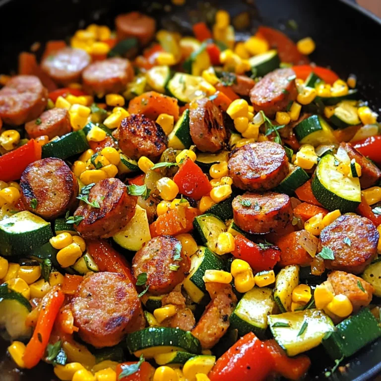 Sausage and Veggies Skillet - 30 Minute, One-Pan Meal