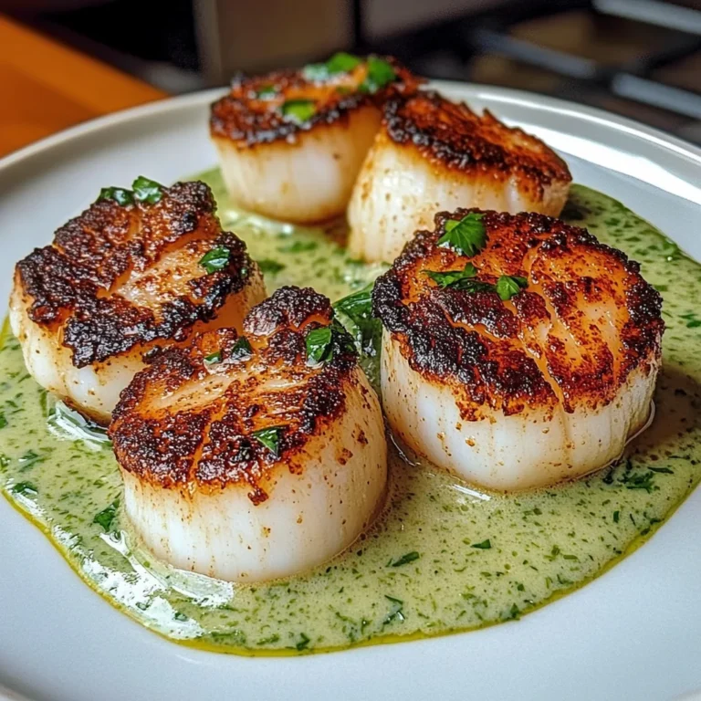 Seared Scallops With Cilantro Lime Sauce