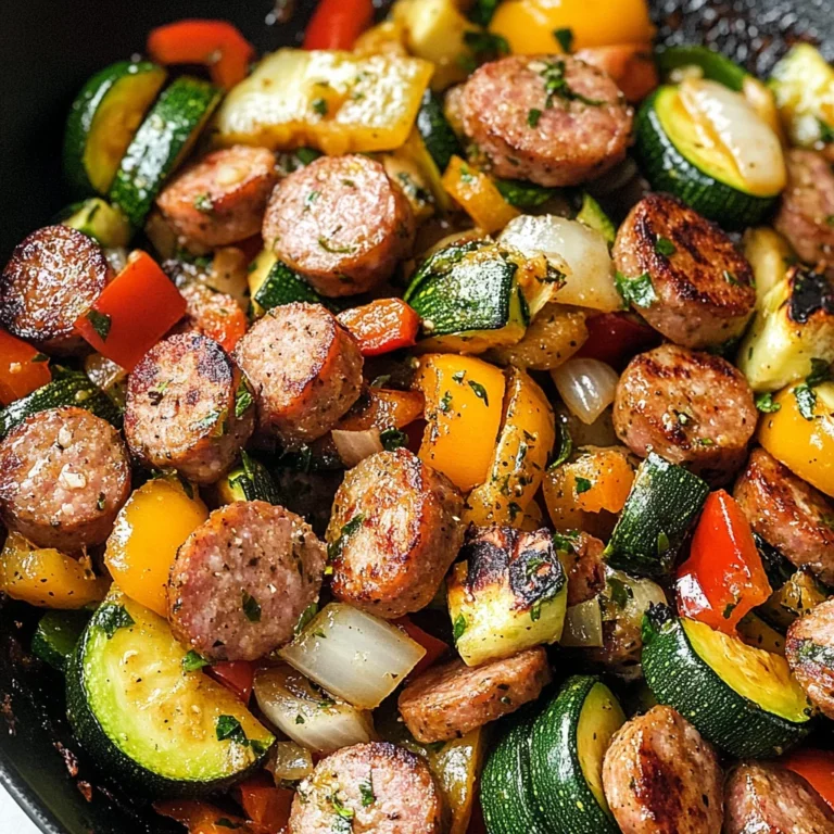 Skillet Sausage and Zucchini