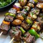Steak Kabobs with Garlic Butter