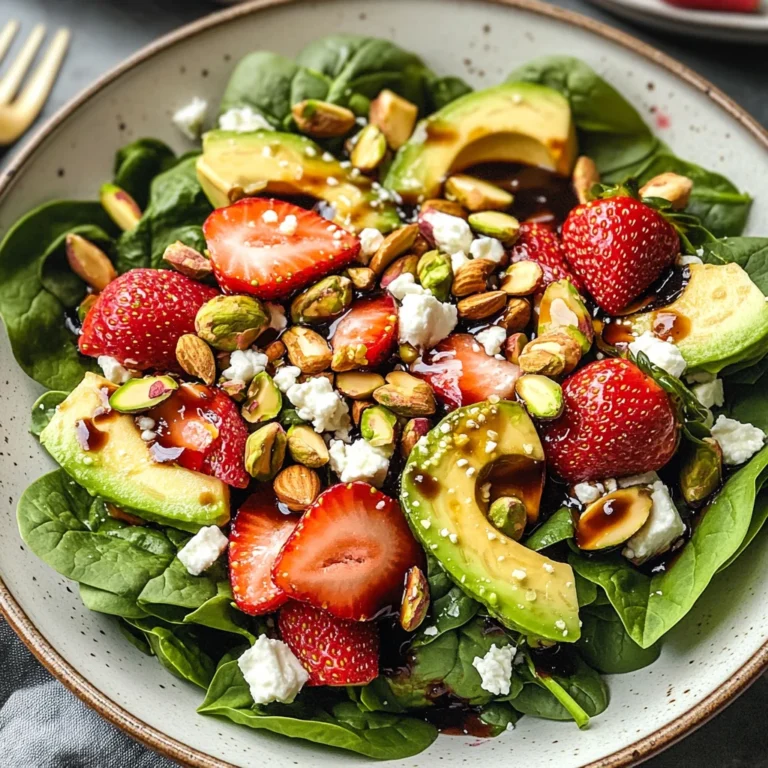 Strawberry Spinach Salad with Strawberry Balsamic