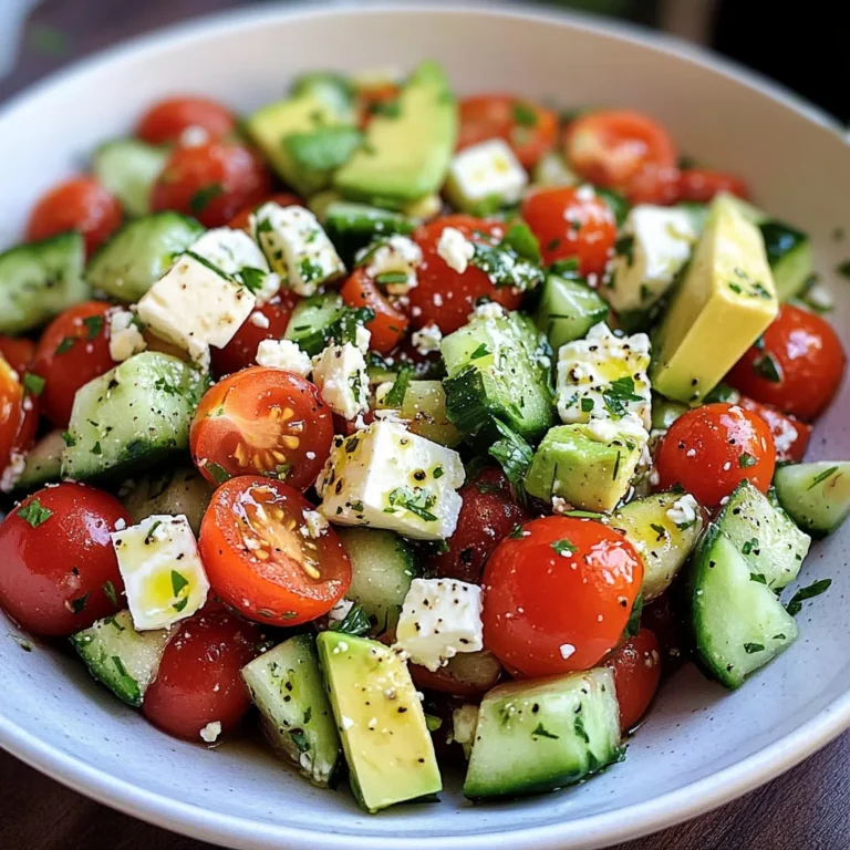 Tomato, Cucumber, Avocado Salad