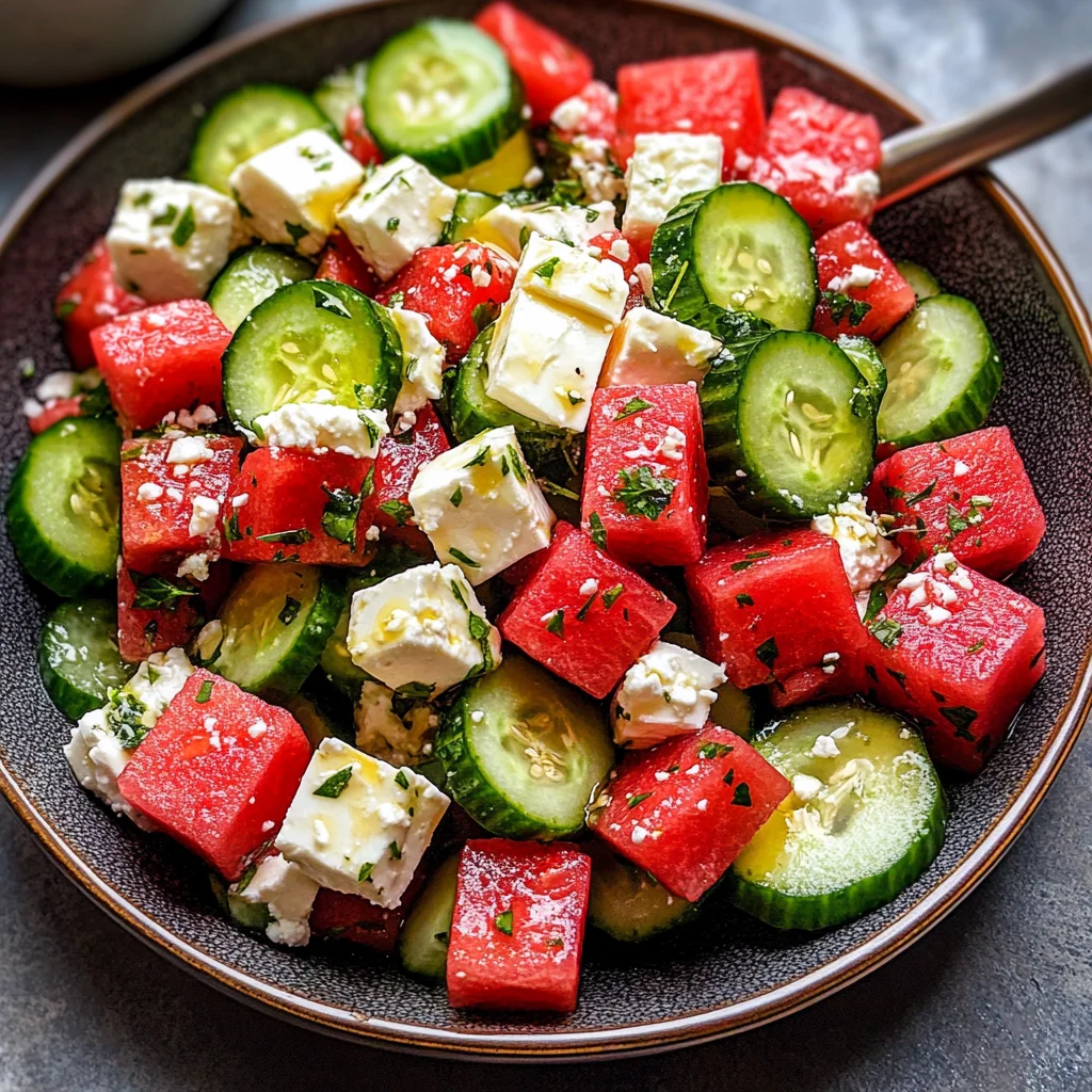 Watermelon Cucumber Salad Recipe