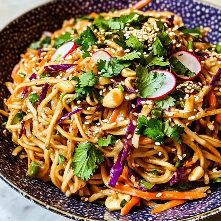 Asian Noodle Salad in Peanut Dressing