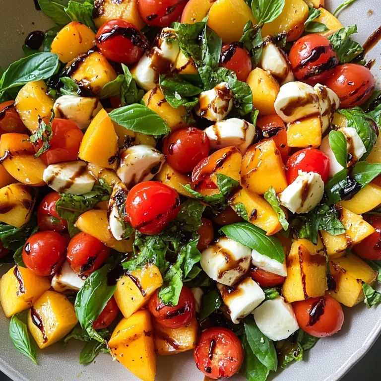 CHOPPED PEACH CAPRESE SALAD