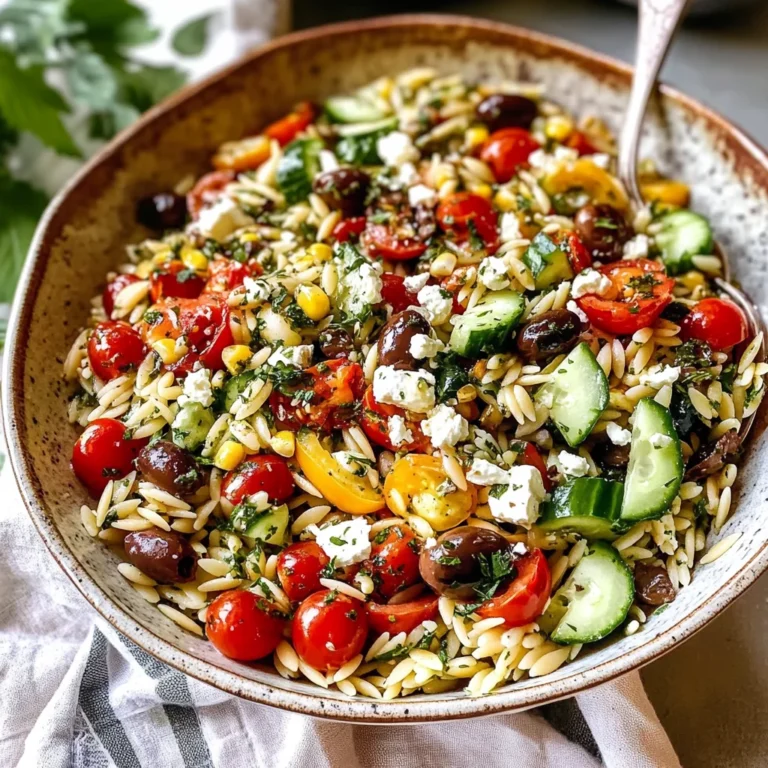 Orzo Pasta Salad Recipe with Feta