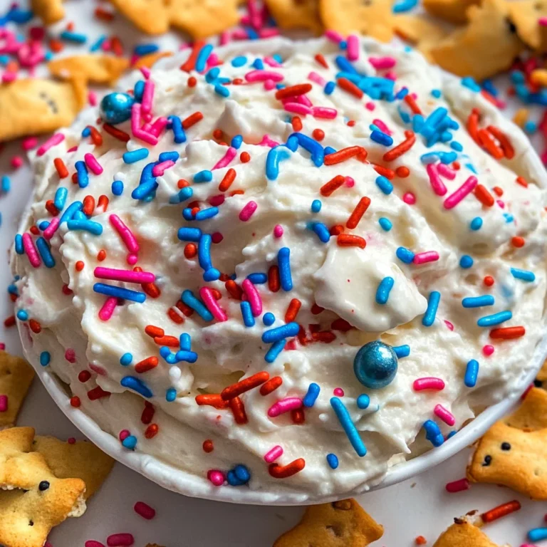 Red, White and Blue Funfetti Dip