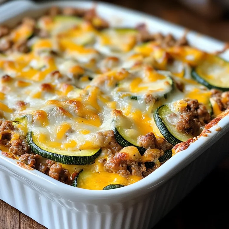 Savory Ground Turkey Zucchini Casserole