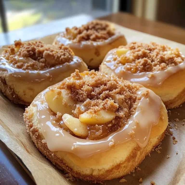 Apple Cheesecake Buns with Crumble Topping & Sweet Glaze