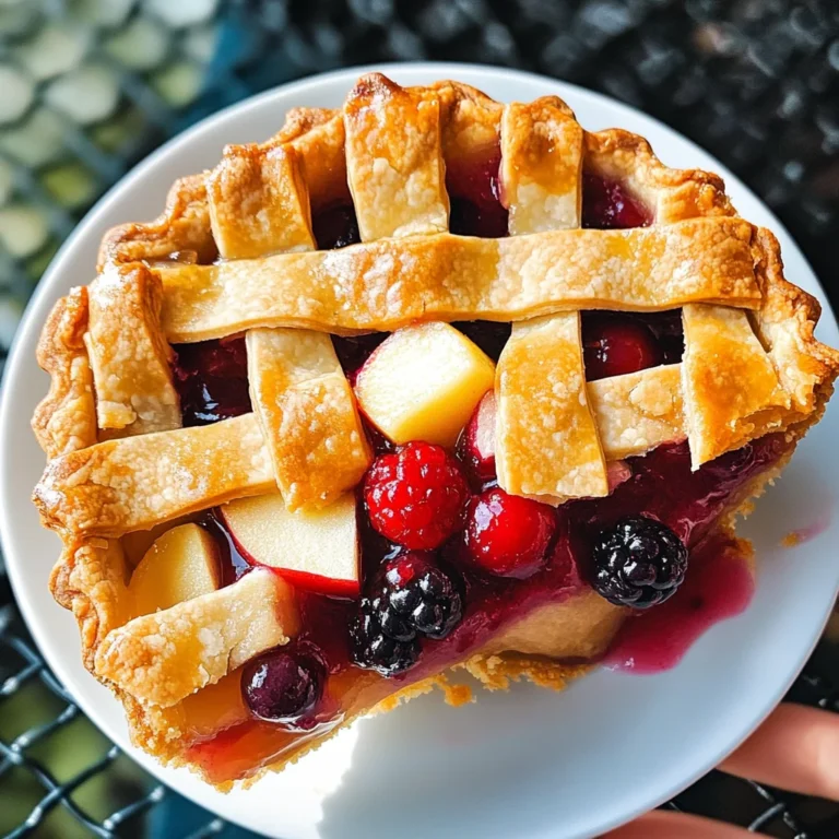 Mini Shortbread Pie with Berry & Apple Filling