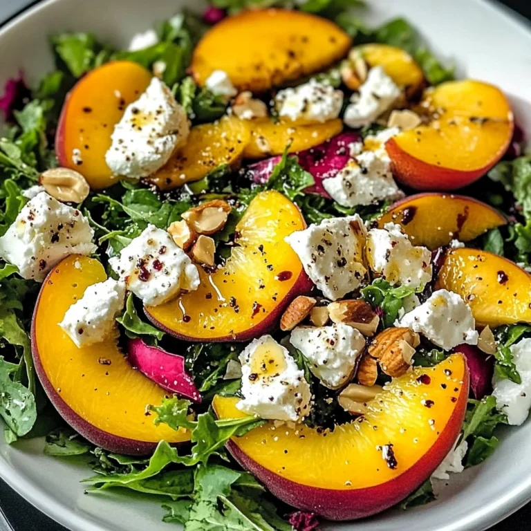 Simple Peach Feta Salad