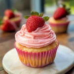 Strawberry Cupcakes with Strawberry Buttercream Frosting