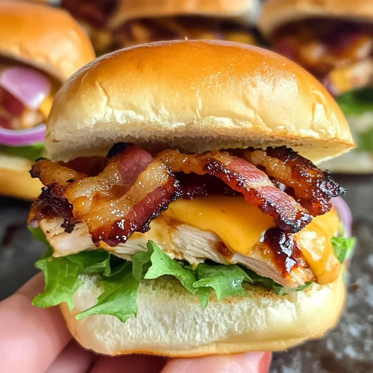 Turkey Bacon Ranch BBQ Chicken Sliders