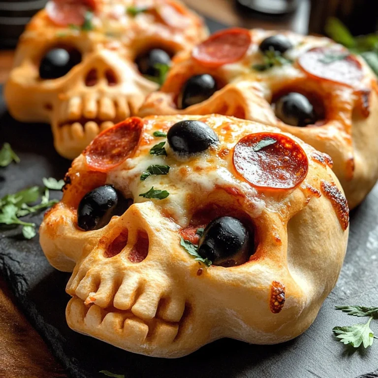 Cheesy Halloween Pizza Skulls