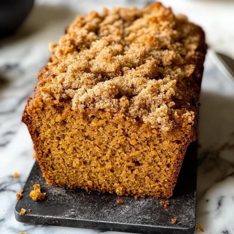 Easy Pumpkin Bread with Crumb Topping