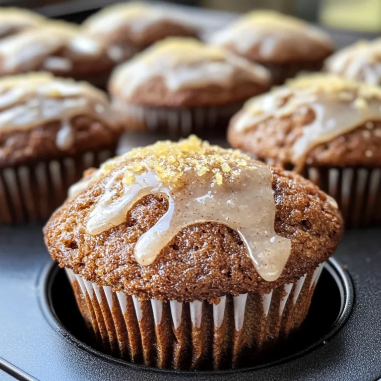 Glazed Gingerbread Muffins