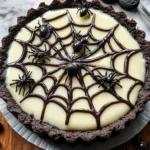 Halloween Chocolate Spiderweb Tart