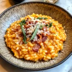 Pumpkin Risotto with Turkey Bacon & Parmesan