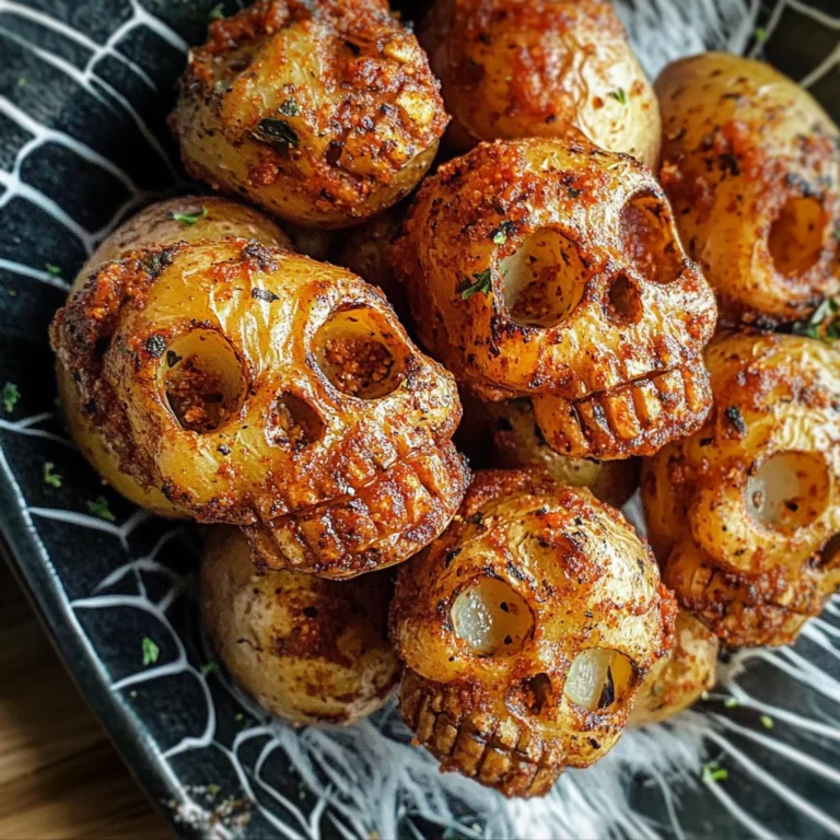 Spooky Halloween Skull Potatoes