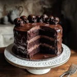 Vegan Chocolate Layer Skull Cake