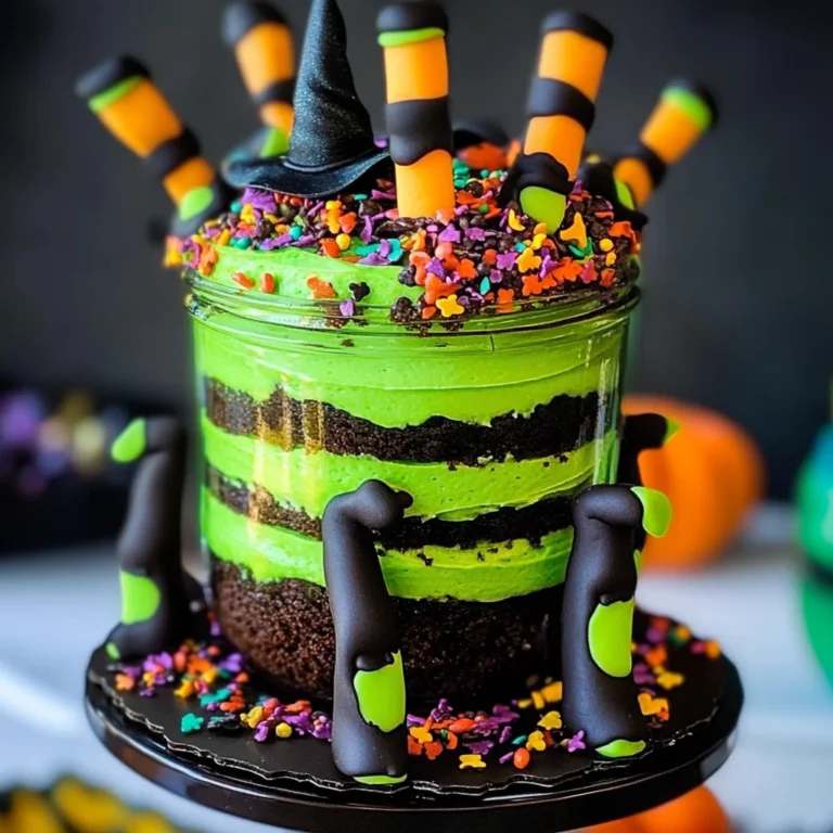 Witches Brew Halloween Cake Jars