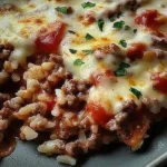 Cheesy Hamburger Rice Casserole