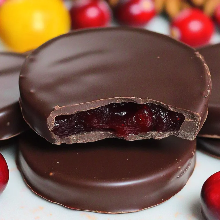 Dark Chocolate Covered Cranberry Sauce Bites