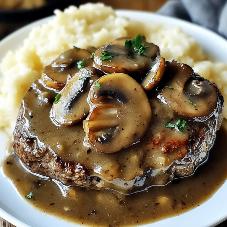 Bobby Flay Salisbury Steak with Mushroom Gravy