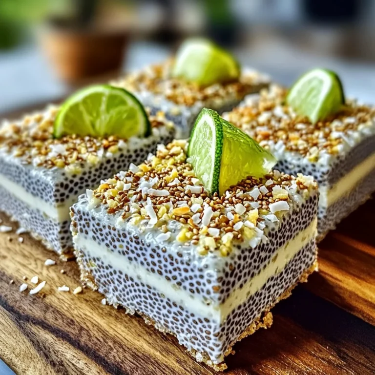 Refreshing No-Bake Chia Pudding Bars with Zesty Coconut Lime Flavor