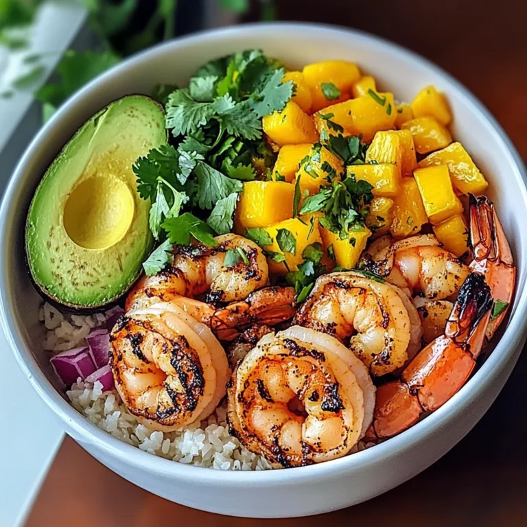 Shrimp Avocado Bowls with Mango Salsa