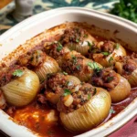 Greek Stuffed Onions: Salantourmasi