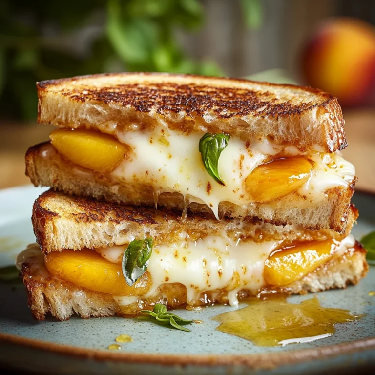 Honey Peach & White Cheddar Grilled Cheese