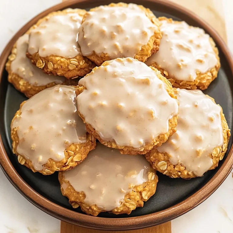 Iced Pumpkin Oatmeal Cookies