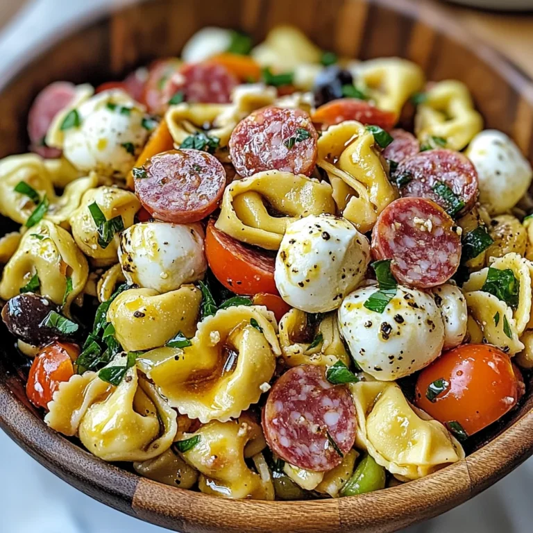 Salami-Mozzarella Tortellini Pasta Salad