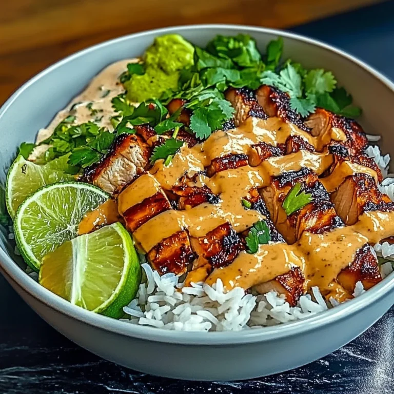 Sweet Chili Chicken Bowl with Coconut Lime Drizzle